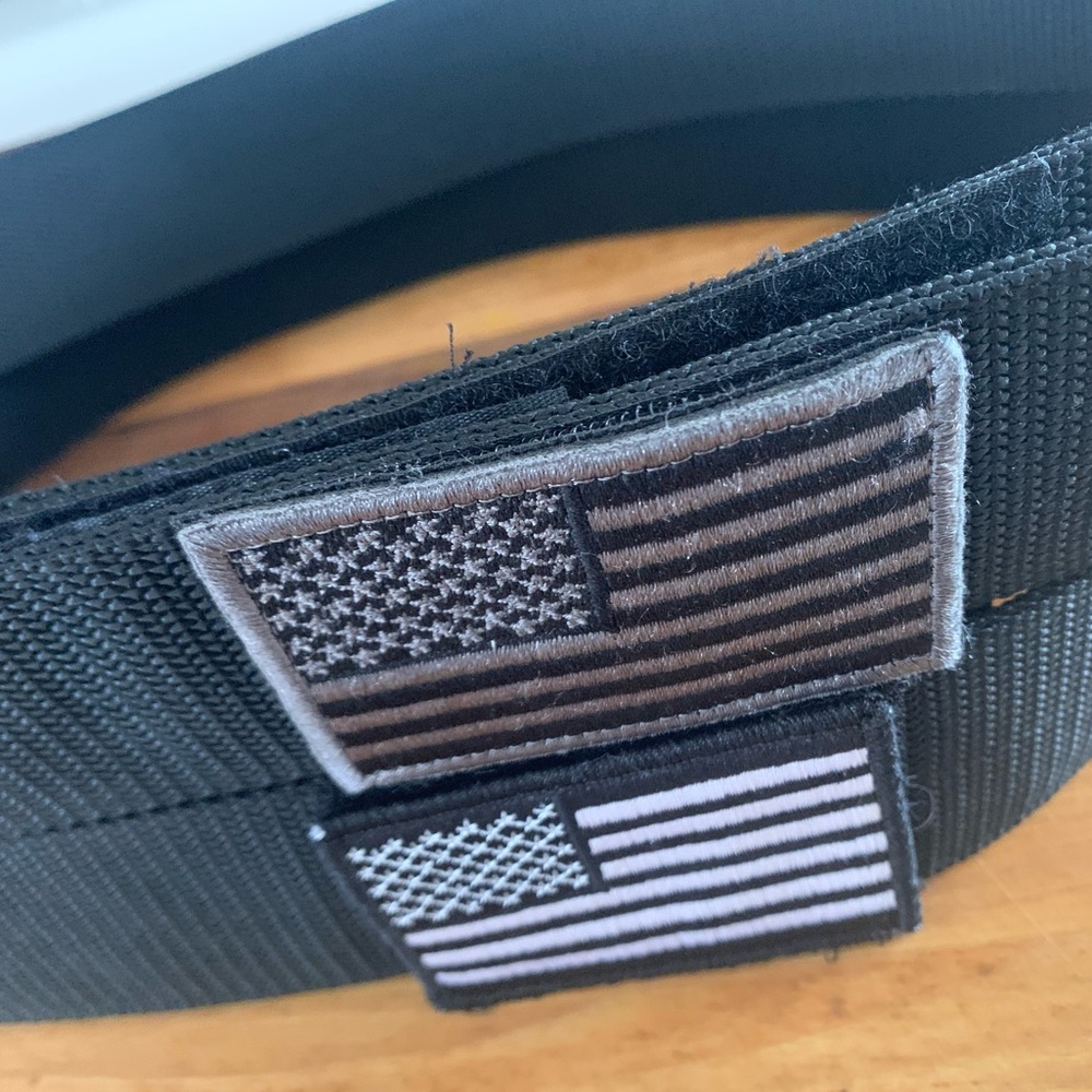 Velcro belt w/ American flag patch